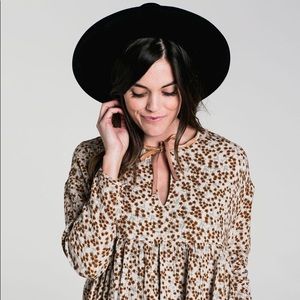 Rylee + Cru Flower Field Velvet Tie Mini Dress